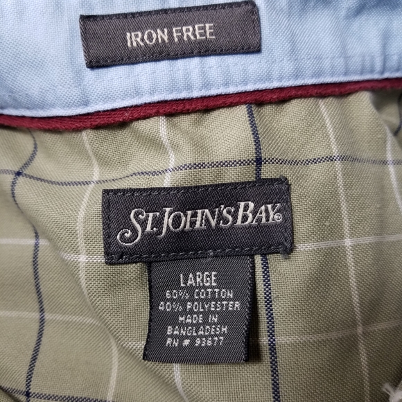 St John's Bay Iron free Button Down Shirt Size Large.Pit to pit approx:  23.5 - Picture 5 of 5